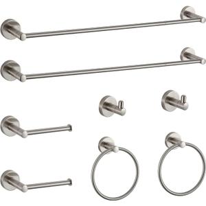 BGL Bathroom Hardware Set Brushed Nickel Bathroom Accessory Set Towel Bar 8 Pieces