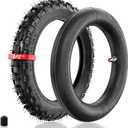 2.5-10" Off-Road Tire and Inner Tube Set, Dirt Bike Tire with 10-Inch Rim and 2.5/2.75-10 Dirt Bike Inner Tube Compatible with Honda CRF50/XR50, Suzuki DRZ70/JR50, and Yamaha PW50