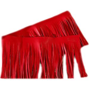 2 Yards PU Leather Fringe Trim 4 Inch Sewing Tassel Trim for DIY Craft Clothing Handbag Sewing Craft Embellishment Decoration Black
