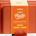 SMIRLY Plastic Cutting Board Set with Holder 3 Pieces, Non-Slip Dishwasher Safe Chopping Boards for Kitchen, Orange