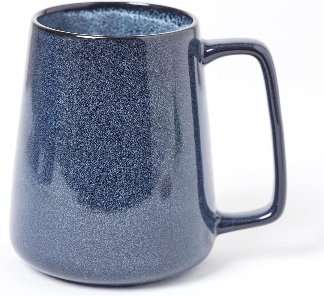 Large Ceramics Coffee Mugs,24 OZ,Large Handle Design,Extra Large Tea and Coffee Cup for Office and HomeMicrowave And Dishwasher Safe(Color:24 oz blue)