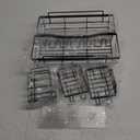 EUDELE 5-Pack Rustproof Stainless Steel Shower Caddy Set No Drill Adhesive Bathroom Organizer, Space-Saving Shower Shelves for Apartment Essentials, Bathroom/Kitchen Storage Home Decor-L Size