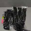 Leeven 18 Inch Pre Looped Ocean Wave Crochet Hair 8 Packs Black Long Curly Crochet Hair Boho Ocean Braids Pre Twisted Synthetic Deep Wavy Crochet Braids for Women (#1B)