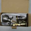 BESTTEN Keyed Entry Door Knob with Lock, Interior and Exterior Door Lock, Standard Ball, Satin Nickel