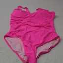 Womens One Piece Swimsuit Tummy Control - Slimming Bathing Suit V Wired Full Coverage 2025 Swimwear Pink, Size XL