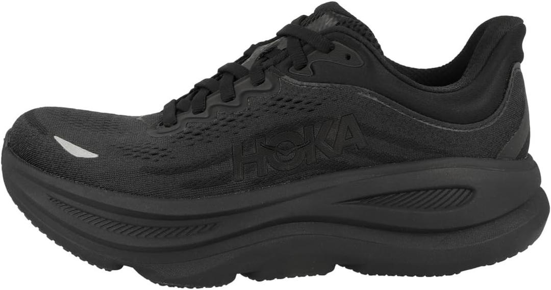 HOKA Women's Bondi 9 Sneaker (8, Black/Black)
