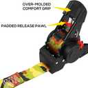 ANLULOAD 2 Packs Retractable Ratchet Straps (1.5in x 12.3ft),Cargo Strap Tie Downs for Trunk, Garage Motorcycles, Atvs,Trailers-WLL1,102LbS,BS:2,204LbsCamouflage Colour