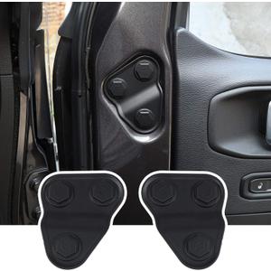 2PCS Door Screw Protector Cover Trim for 2018-2021 Jeep Wrangler JL JLU, for 2020-2021 Jeep Gladiator JT (Black)