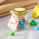 1.5 oz Clear Hexagon Jars,Small Glass Honey Jars With Lids(golden),Mason Jars For Herbs,Foods,Jams, Liquid,Party Favor,Mini Spice Jars For Storage 30 Pack