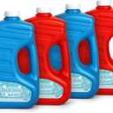 Darice Bubble Solution 4 Pack (256oz) Refill for Bubble Machines & Blowers - Easter, Weddings, Birthdays, Outdoor - 8 Big Bubble Wands Included - Non-Toxic Safe for Toddlers & Kids