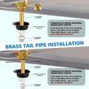 Freestanding Tub Drain Rough-in Kit, Bathtub Drain Kit with PVC Plastic Adapter and Brass Tail Pipes, Compatible with Freestanding Bathtub, Floor Mounted Bathtub and Copper Bathtub