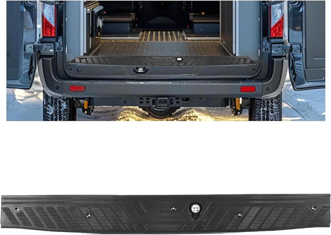 HECASA Rear Sill Plate Compatible with 2015-2023 Ford Transit 150 250 350 HD Cargo/Crew Van 2022-2023 Ford E-Transit Cargo/Crew Van CK4Z-6140374-AA Rear Door Bumper Step Pad Molding Trim Black