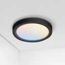 ASD LED 7" Round Flush Mount Ceiling Light Fixture, Low Profile Surface Lighting | 5CCT, Dimmable, Ultra-Thin, ETL Listed | 15W 1260LM 2700-6000K 120V | Kitchen, Bedroom, Hallway Lamp | Black