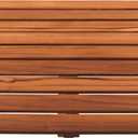 VaeFae Teak Shower Mat, Non-Slip Bath Mat, Luxury Spa Mat, Wooden Mat for Bathtub, 20 x 20 in