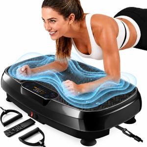Renoj 3D Whole Body Vibration Plate Exercise Machine, Home Gym Equipment,Black