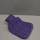 samply Hot Water Bottle with Knitted Cover, 2L Hot Water Bag for Hot and Cold Compress, Hand Feet Warmer, Ideal for Menstrual Cramps, Neck and Shoulder Pain Relief, Purple