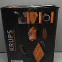 KRUPS 4-Slice Belgian Waffle Maker: Stainless Steel, 5 Browning Levels, Audible Ready Beep, Removable Plates, 1200W, Silver/Black - Perfect for Family Breakfasts