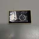 Chunky Rings Adjustable Teardrop Minimalist Stackable Ring Statement Open Jewelry for Women Men (Silver)