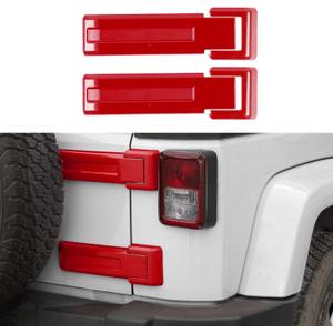 RT-TCZ Tailgate Hinge Cover Spare Tire Bracket Rear Door Trim Exterior Accessories Decoration for Jeep Wrangler JK JKU 2/4 Door 2007-2017,Red