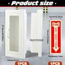 Zonon Semi-recessed Fire Extinguisher Cabinet with Reflective Sign, Steel Recessed Wall Cabinet Box, Magnetic Door with Handle, Acrylic Window, 2.5 Inch Trim, for 2.5/5/10 lb. Extinguisher
