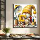 4Pcs Gnome Diamond Painting Kits for Adults,5D DIY Full Drill Diamond Art Kits for Adults,Crystal Gem Diamond Art Painting Kits for Home Wall Decor (G8248+G8249+G8250+G8251)