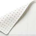 Rubbermaid Commercial Products Safti-Grip Bath Mat, Medium, White, Suction-Backed, Non-Slip for Commercial/Residential Use for Shower Stall/Bathtub/Bathroom