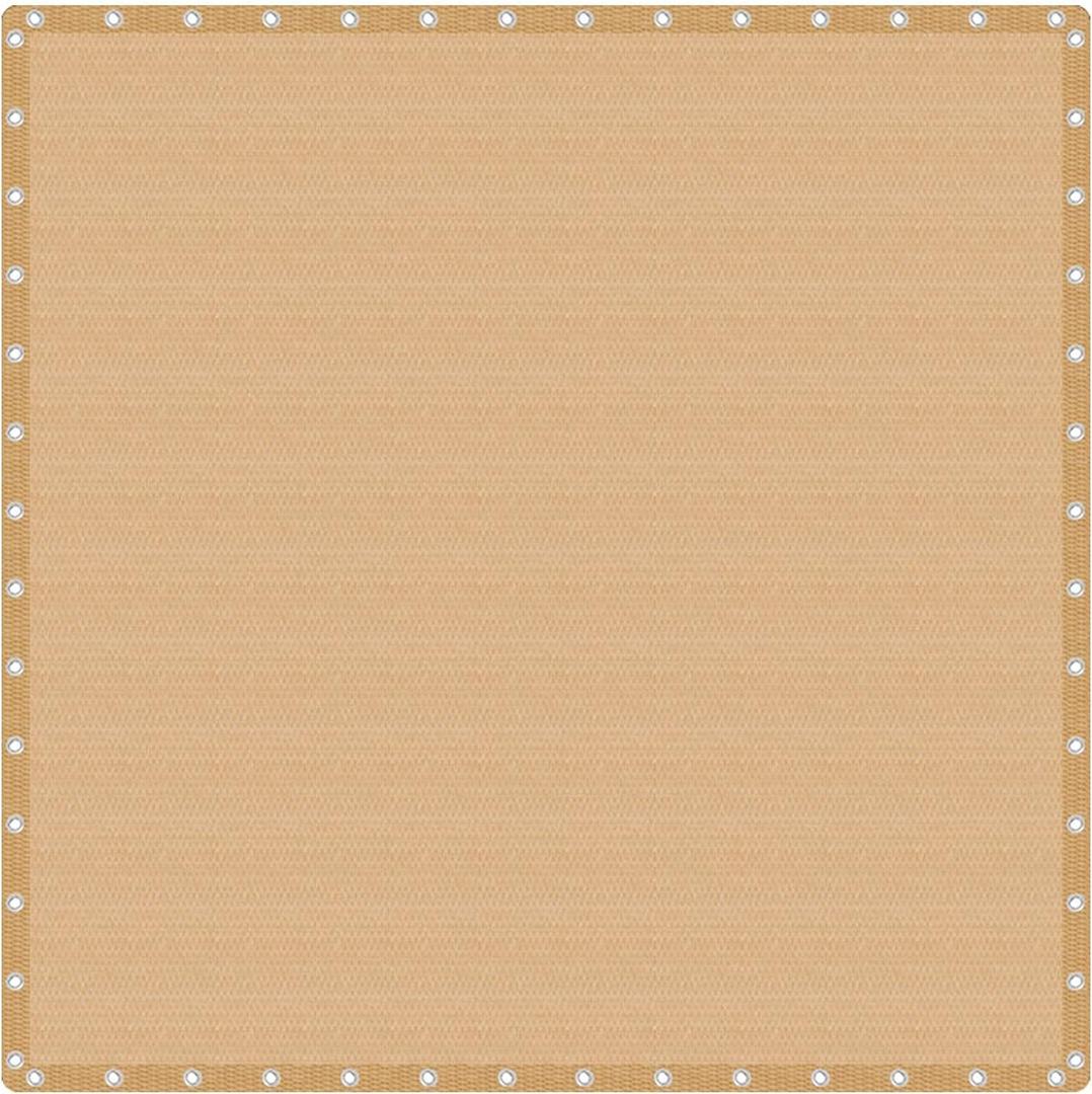 VICLLAX Shade Fabric Sun Shade Cloth Privacy Screen with Grommets for Patio Garden Pergola Cover Canopy 20x20 FT, Wheat