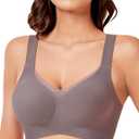 V Lace Bras for Women No Underwire Seamless Bralettes for Women Wireless Bra Soft Support Everyday T Shirt Bras M