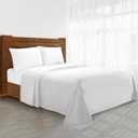 Luxury Flat Sheet on Amazon Elegant Comfort Wrinkle-Free 1500 Premier Hotel Quality 1-Piece Flat Sheet, California King Size, White