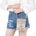 seOSTO Womens Small Crossbody Bag For Woman, Tassel Wallet PurseGifts For Teenage Girls (Beige)