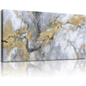 Belmrxne Abstract Wall Art Grey Wall Decor Modern Aesthetic Small Canvas Painting Entryway Artwork for Living Room Kitchen Bedroom Office Bathroom 12x24 Inches