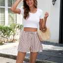 Aoulaydo Boxer Shorts for Women Pajama Striped Shorts Lounge Y2K Beach Bottoms for 2026 Summer (XXL)