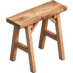 23.6in Slim Bench for Bedroom Entryway, Rustic Wood, 23.6in/60cm