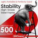 HBTower Step Ladder, Folding Step Stool with Wide Anti-Slip Pedal