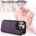 Bizzib for iPhone 16 Pro Wallt Case with Card Holder,Premium PU Leather Kickstand Card Slots Drop Protective Shockproof Rugged Cover Flip Case for Apple iPhone 16 6.3 inch, Dark Purple