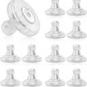 Silicone Earring Backs, 18K Gold Secure Locking Design for Studs, Hypoallergenic Replacement for Droopy Ears, No-Irritation Earring Backs for Men and Women(12 PCS) (9.5MM Silver)