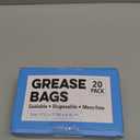 Impresa Disposable Kitchen Grease Bags - 4"x3"x6.75" Liners, 22 oz, 20 Pack - Foil-Lined & Heat-Resistant to 200F - Compatible with Camco Grease Storage Containers