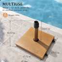 45lbs Patio Umbrella Base with Wheels, Heavy Duty Stand Outdoor