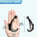 2 Pack Bathroom Towel Hooks, Screw in Metal Robe & Coat Hooks for Wall(Gray)