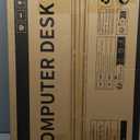 ODK Small Desk, 27.5 Inch Computer Desk for Small Spaces, Compact Desk with Storage, Study Table with Monitor Stand for Home Office, Deep Brown