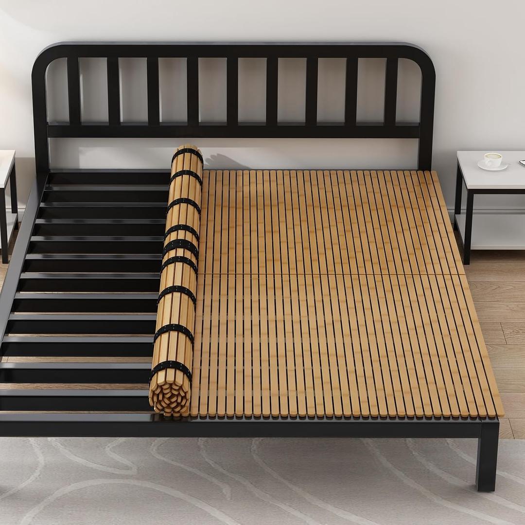 Bunkie Board Heavy Duty Bed Boards for Under Mattress,Closely Spaced Slats to Reduce Mattress Sagging, Suitable for Sofa Beds and Metal Bed Frames (Queen)