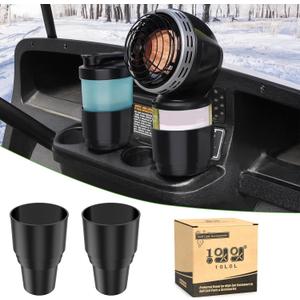 10L0L 2 Pack Golf Cart Cup Holder, Dash Adapter for Portable Propane Heater Cylinder, Universal Replacement Drink Holder for Yamaha EZGO Club Car