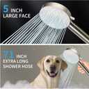 Filtered Shower Head with Handheld, High Pressure 6 Spray Mode Showerhead with Filters, Detachable Shower Head, Water Softener Filters Beads for Hard Water -Remove Chlorine (Brushed Nickel)