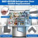Upgraded DA97-05253R Refrigerator Door Gasket Replacement Compatible with Samsung RF4287HARS/XAA RF4289HARS/XAA-01, 32.516.8 Unbent 3189155 Fridge Gasket Replace AP4577892 PS4173216 Door Seal