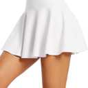baleaf Women's Tennis Skirts High Waisted Tummy Control Pleated Athletic Golf Skorts Skirts for Running Workout Pickleball with 2 Pockets White, Small