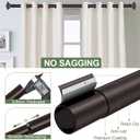 BRIOFOX Bronze Curtain Rods for Windows 48 to 84 Inch Heavy Duty Adjustable Length 1 Inch Diameter Window Curtain Rods for Indoor Ourdoors With Classic Square Finials