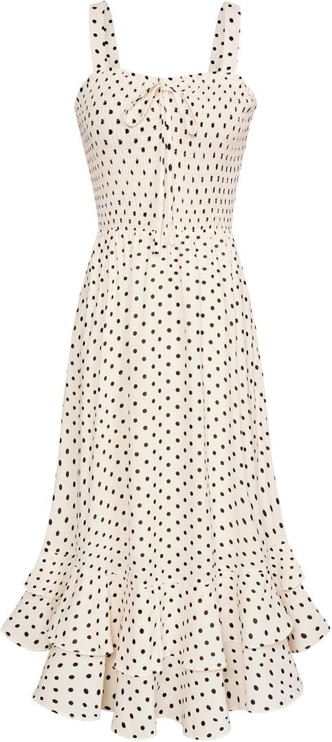 GRACE KARIN Women's 2026 Summer Floral Boho Dress Square Neck Strapped Swing A Line Sundress Beach Long Maxi Outfits