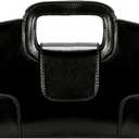 ZLMBAGUS Women Vintage Flap Tote Top Handle Satchel Handbags PU Leather Clutch Purse Shoulder Bag (Black)