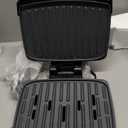 George Foreman® Fully Submersible™ Grill, NEW Dishwasher Safe, Wash the Entire Grill, Easy-to-Clean Nonstick, Black/Grey
