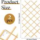 2 Pcs 14-Bottle Trimmable Wine Rack Lattice Panel Inserts 36" x 17", Hard Maple